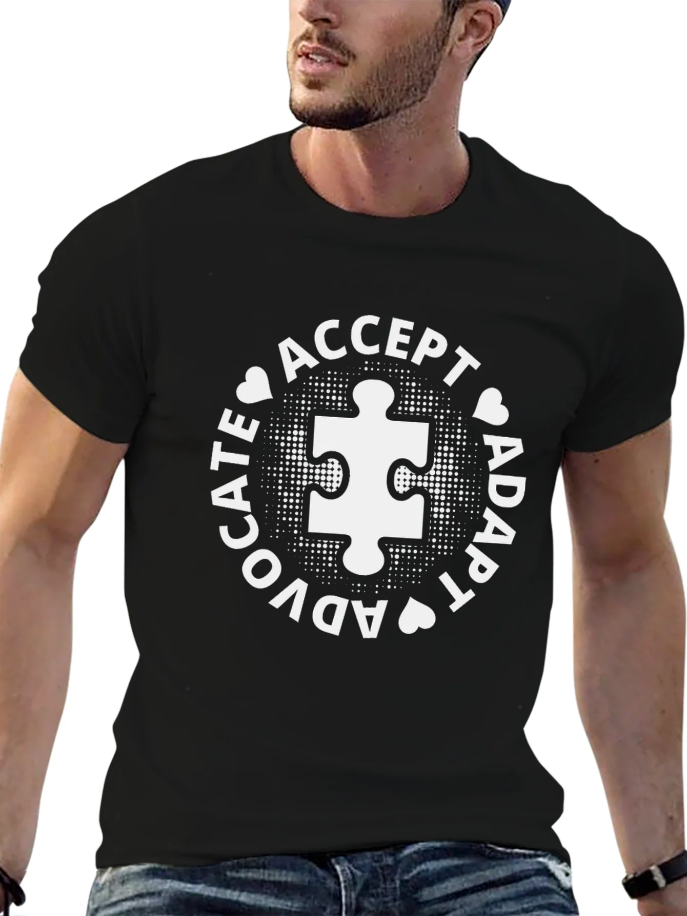 Autism Awareness T-Shirt - Accept Adapt Advocate