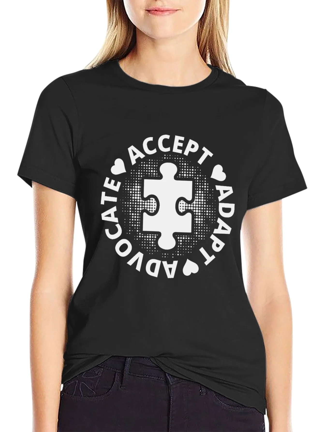 Autism Awareness T-Shirt - Accept Adapt Advocate