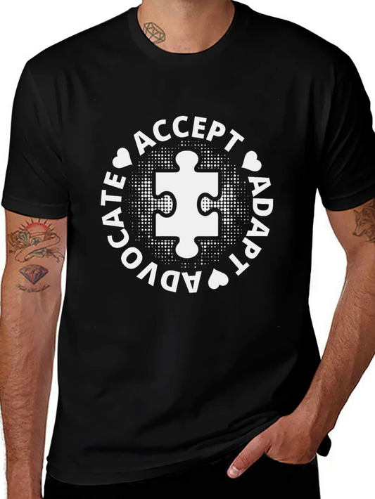 Autism Awareness T-Shirt - Accept Adapt Advocate