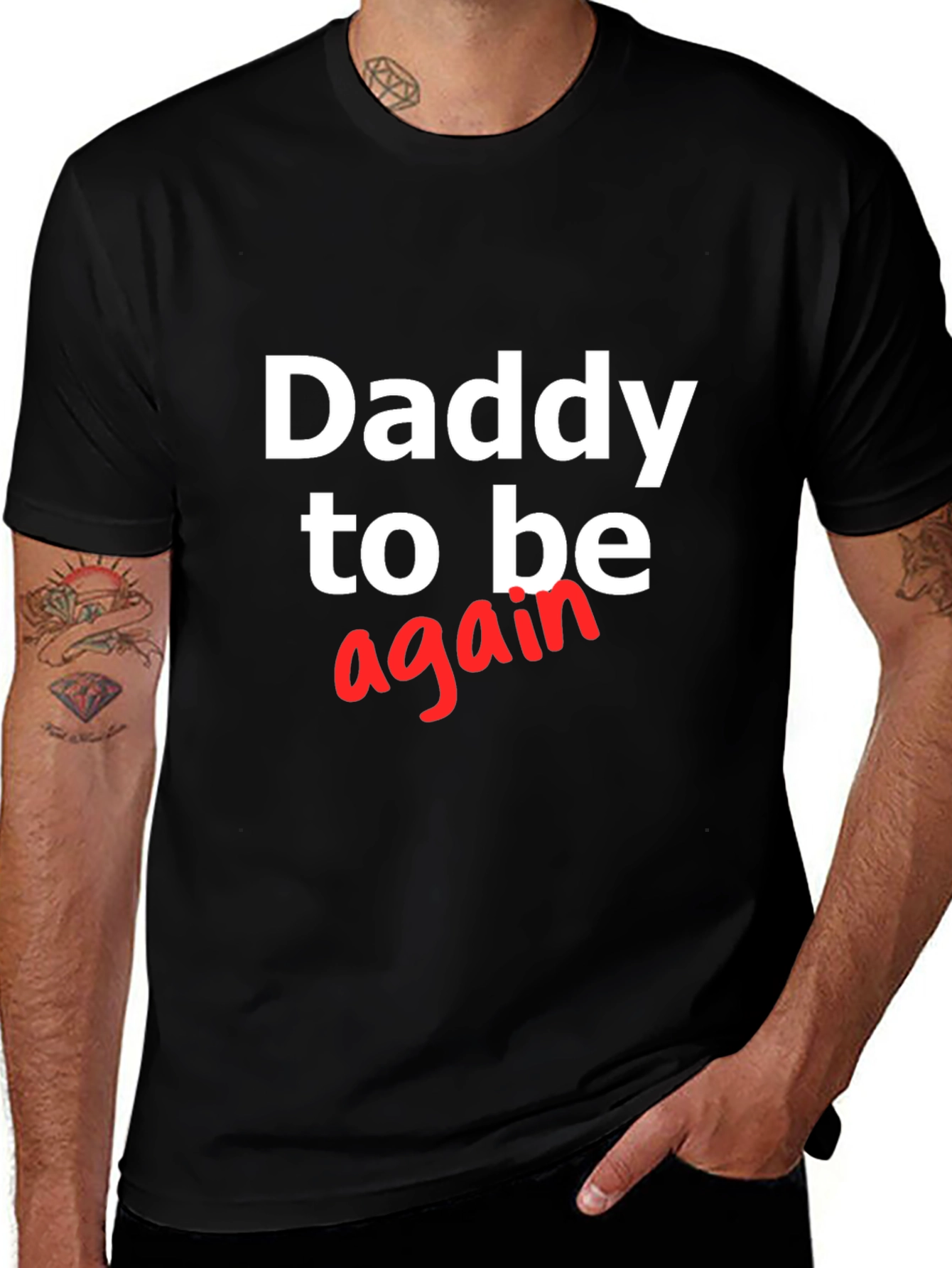 Daddy To Be Again T-Shirt - Expecting Dad Tee