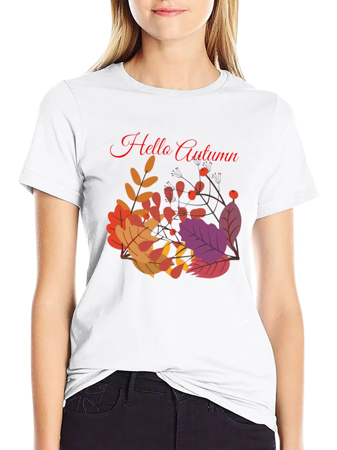 Hello Autumn Graphic Tee - Stylish Fall Season T-Shirt