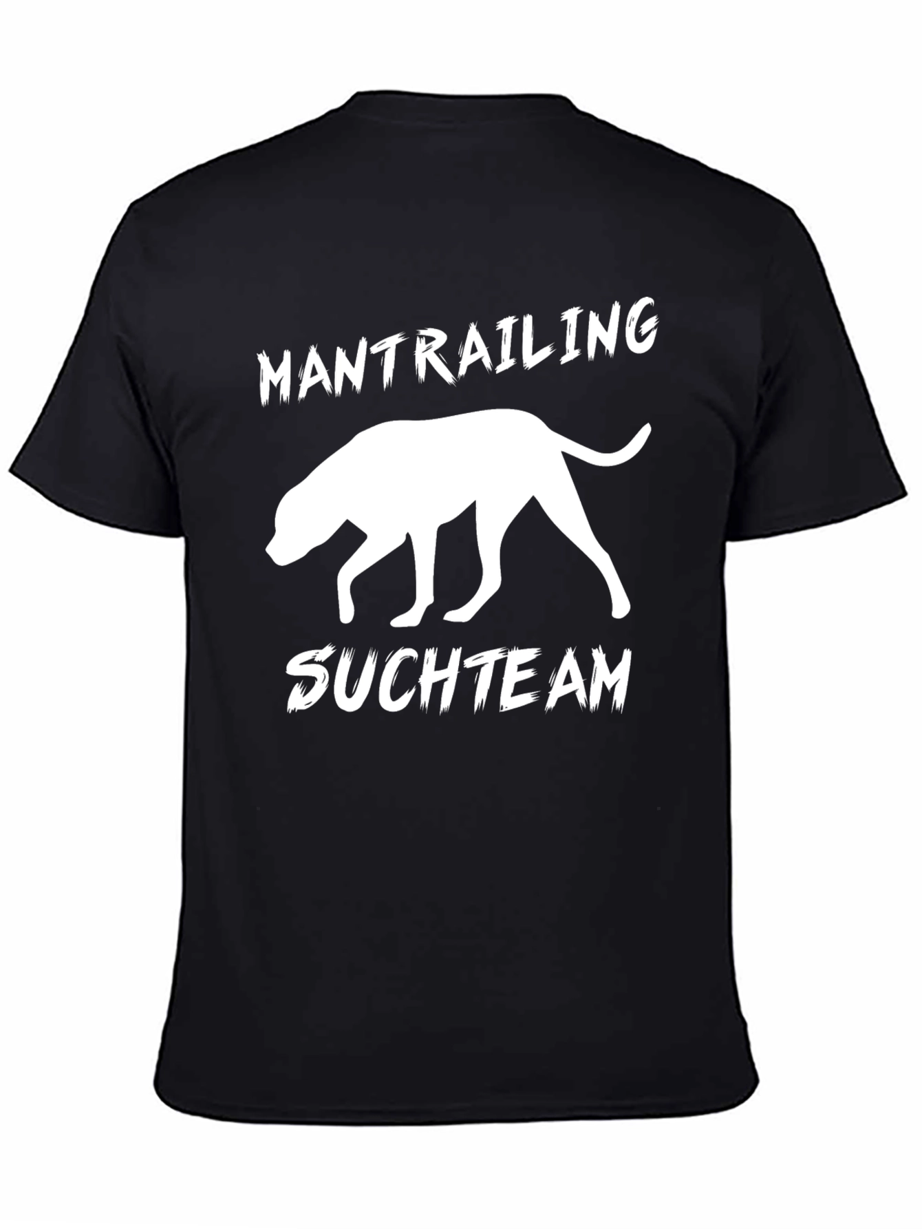 Mantrailing Suchteam Dog Silhouette Black T-Shirt