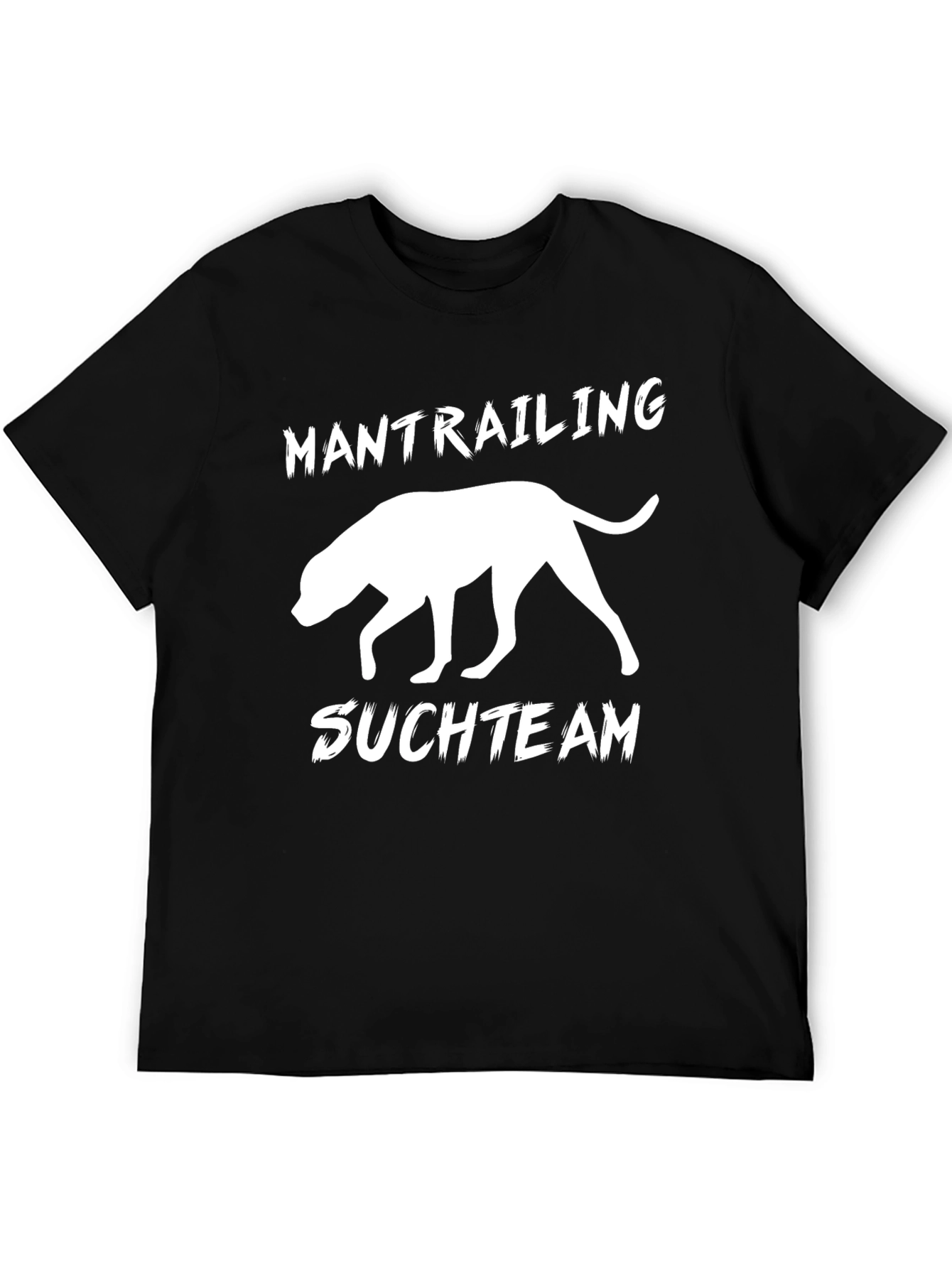 Mantrailing Suchteam Dog Silhouette Black T-Shirt