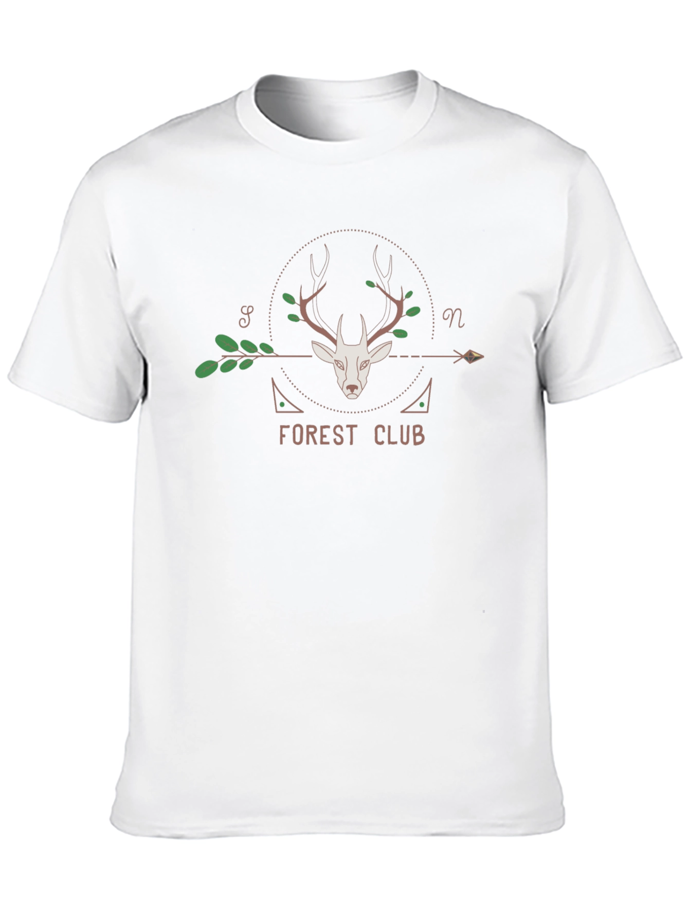 Forest Club Deer Graphic T-Shirt - Black