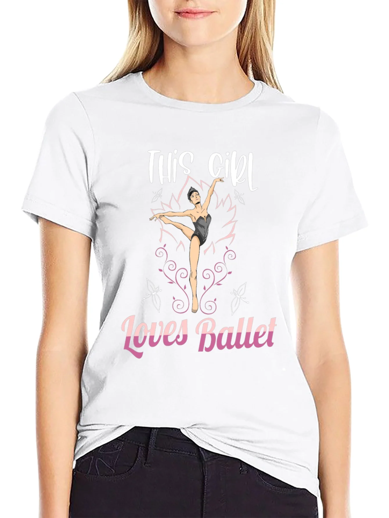 This Girl Loves Ballet Graphic T-Shirt