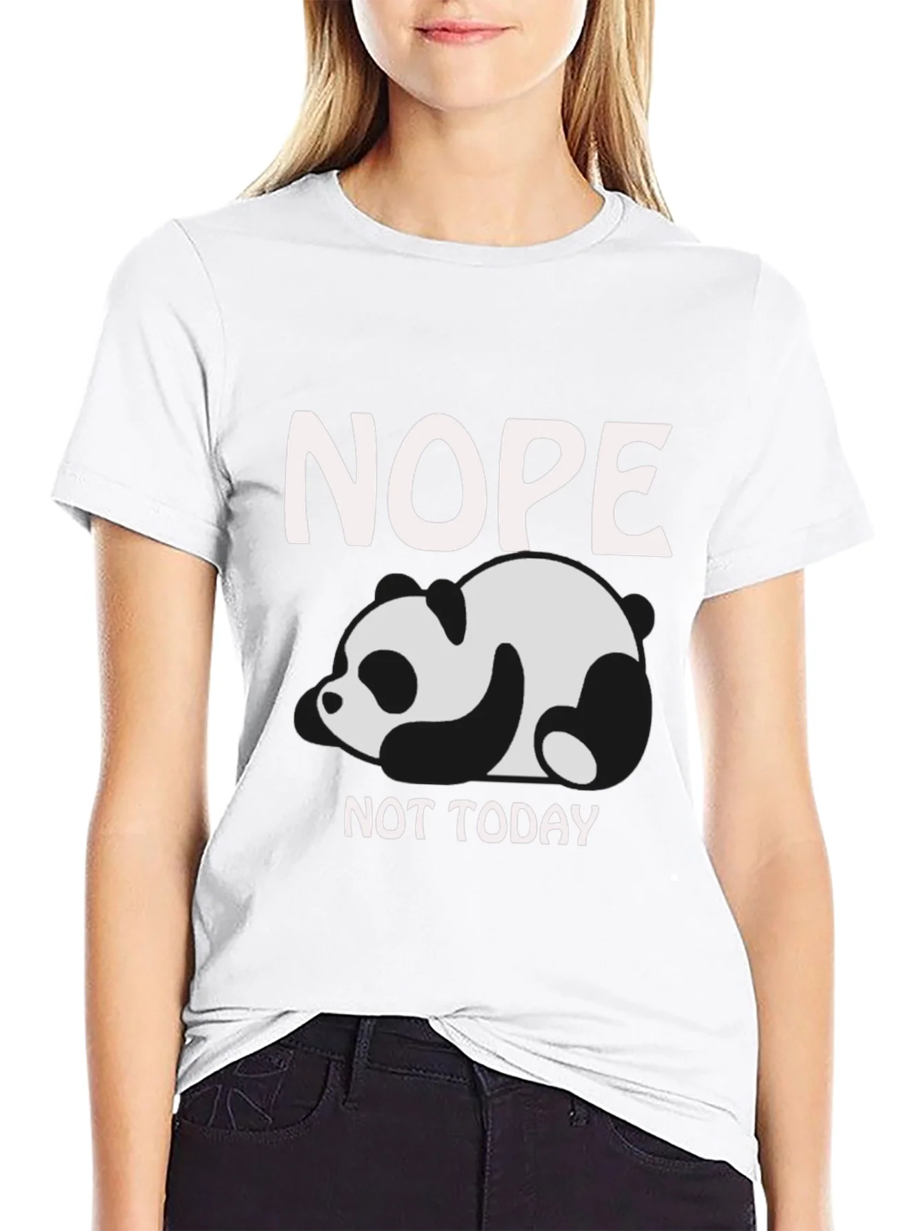 Nope Not Today Panda Graphic T-Shirt