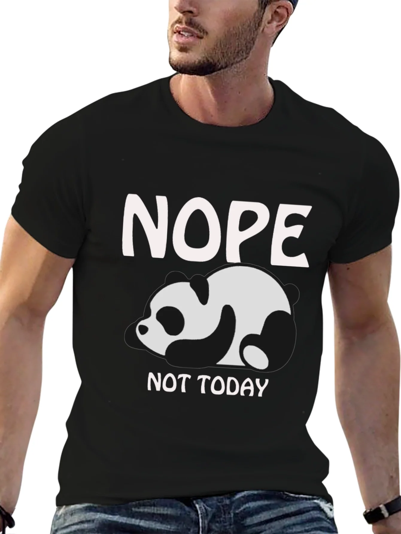 Nope Not Today Panda Graphic T-Shirt