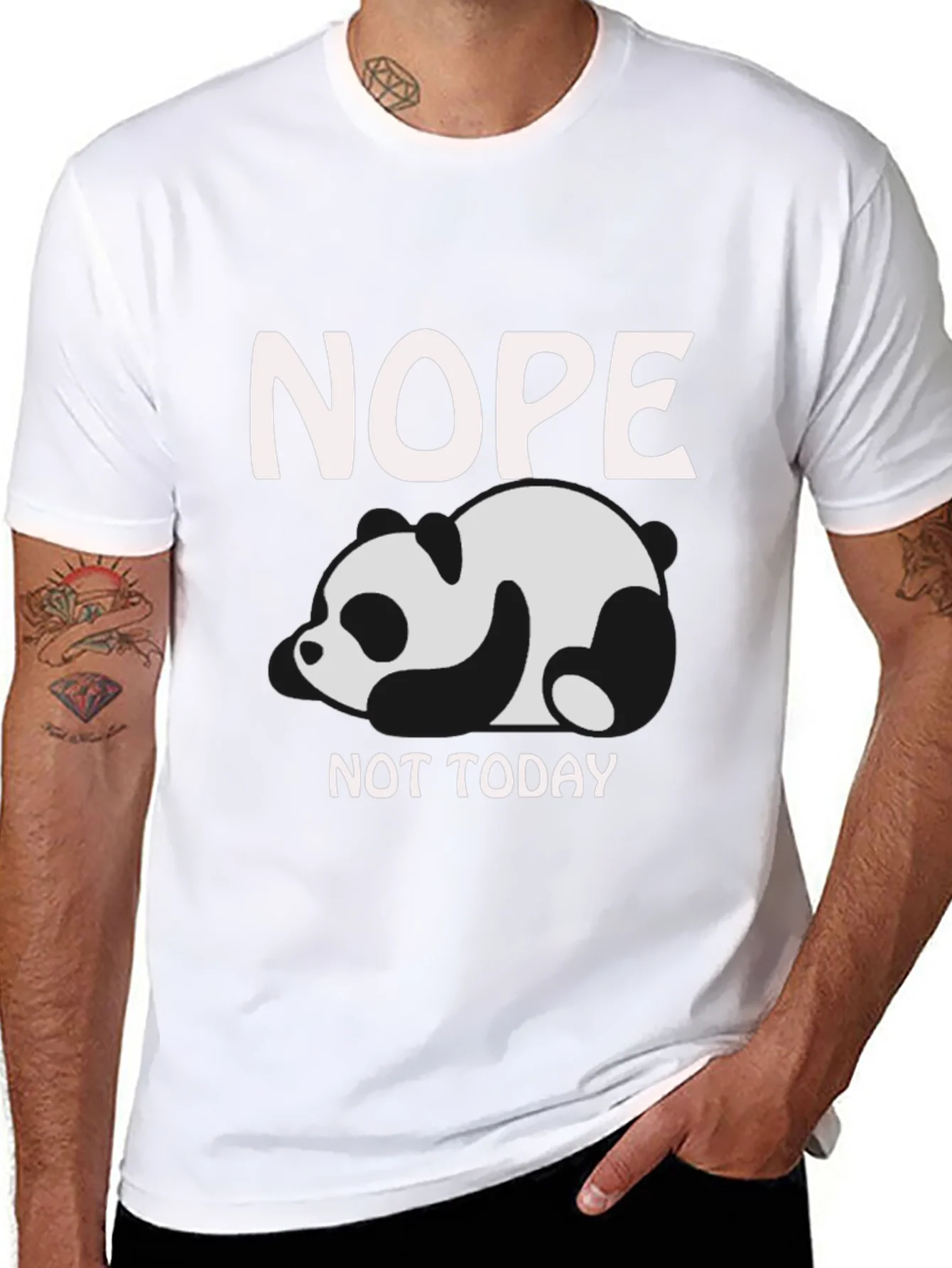 Nope Not Today Panda Graphic T-Shirt