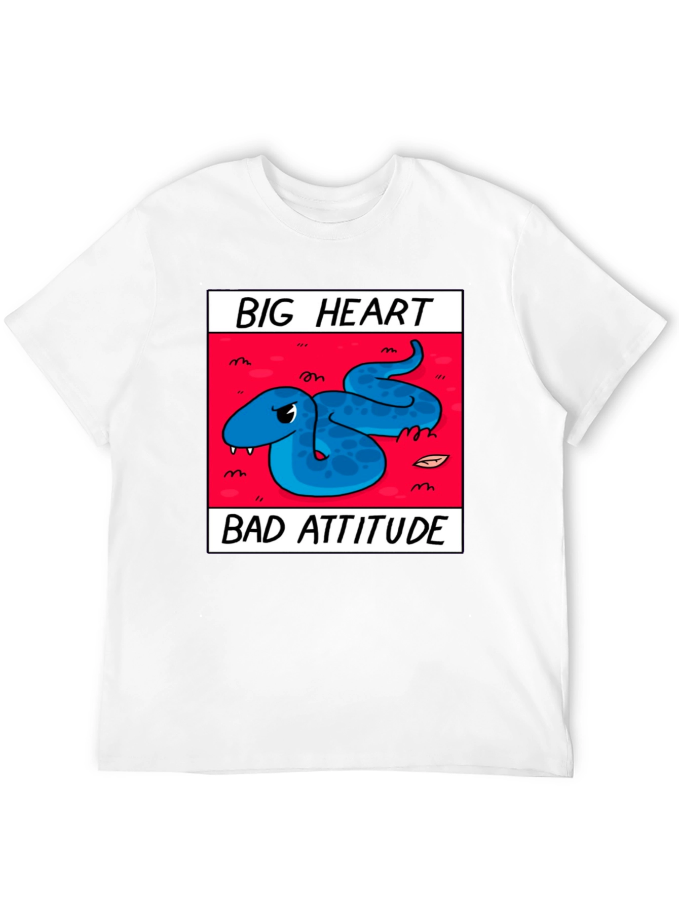 Big Heart Bad Attitude Snake Graphic T-Shirt