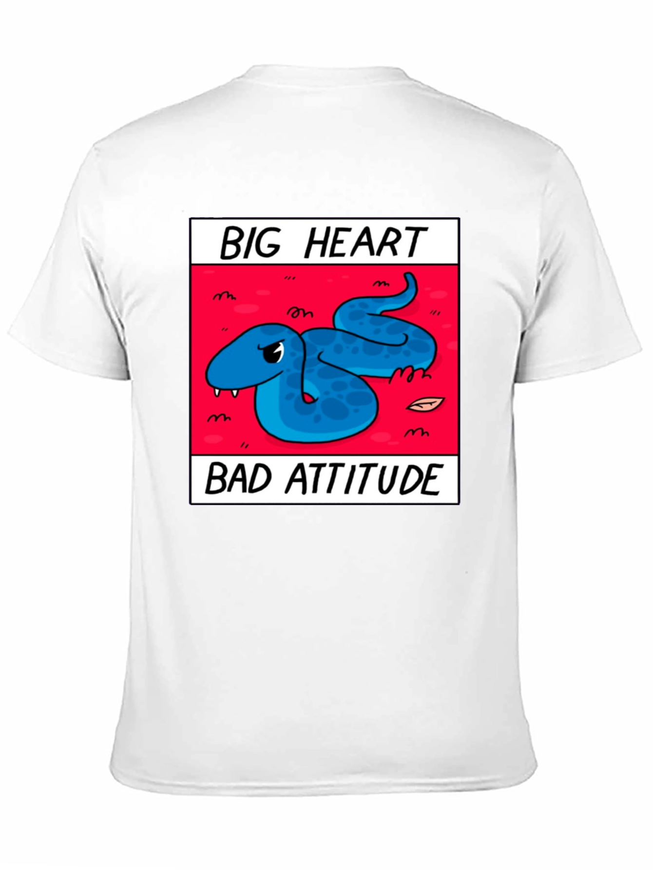 Big Heart Bad Attitude Snake Graphic T-Shirt
