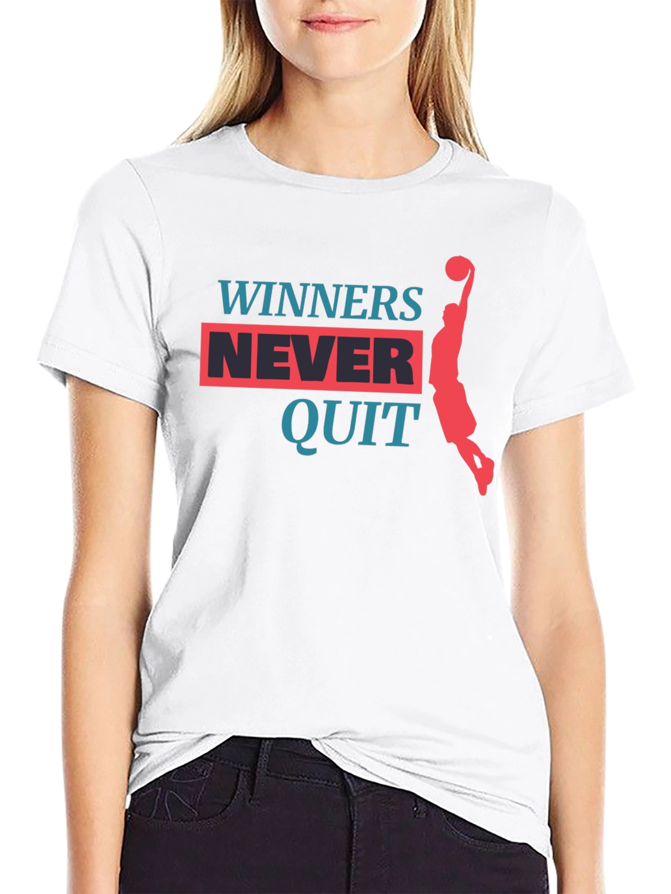 Winners Never Quit Graphic T-Shirt