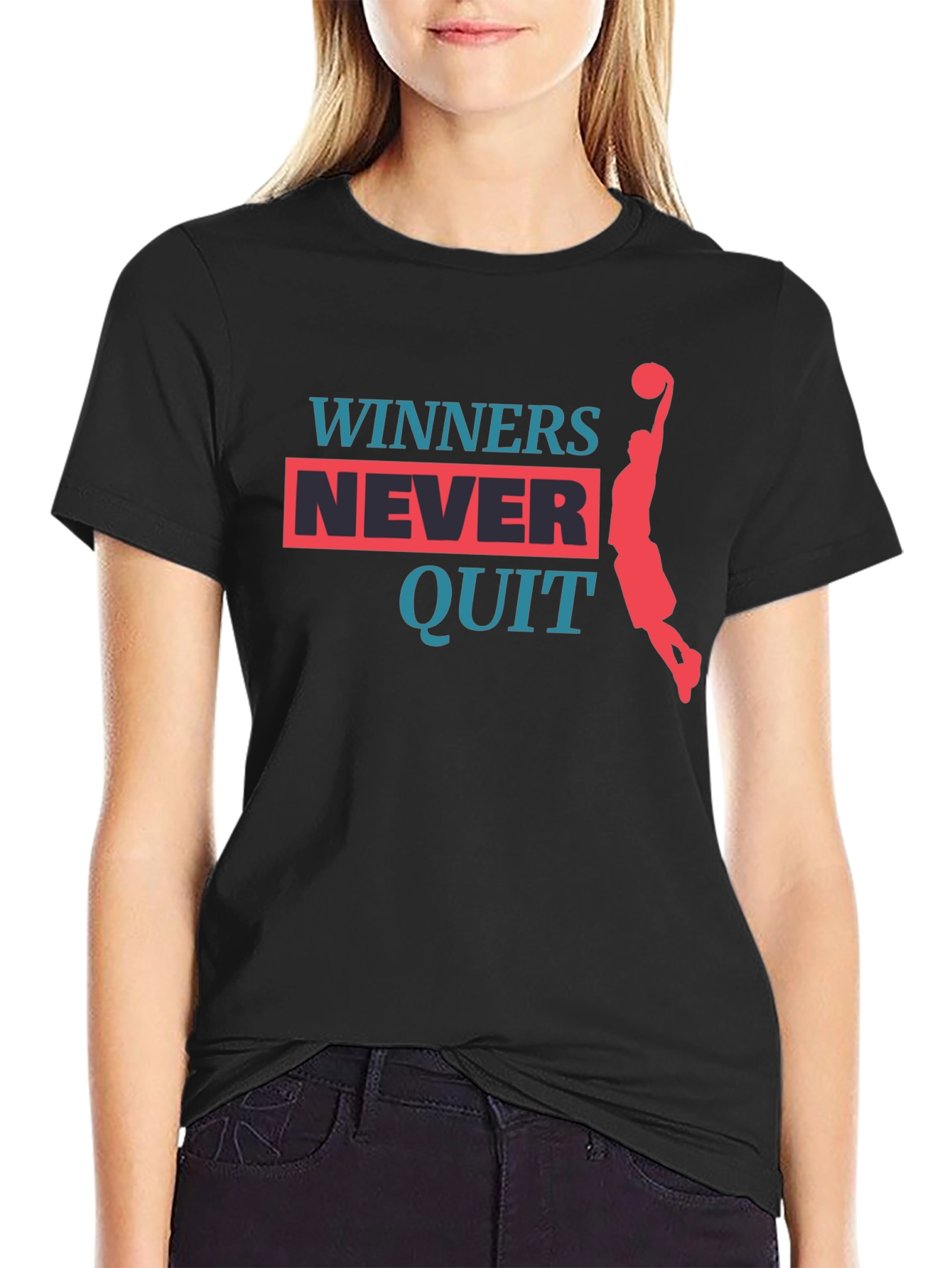 Winners Never Quit Graphic T-Shirt