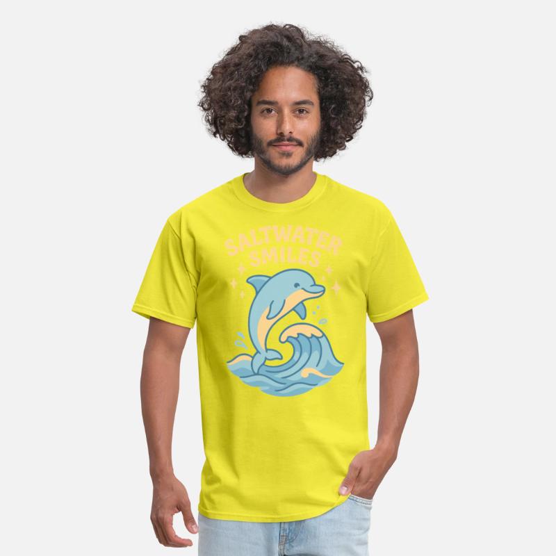 Saltwater Smiles | Cute Dolphin Wave Design