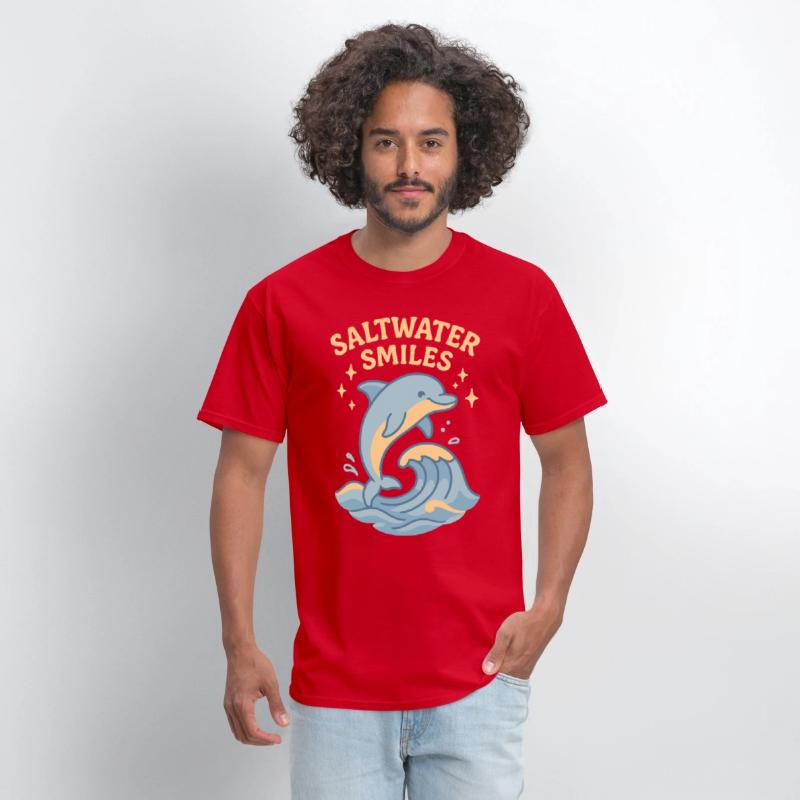 Saltwater Smiles | Cute Dolphin Wave Design