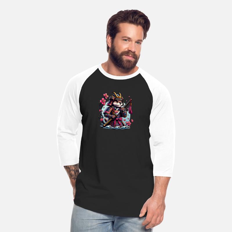 Samurai Otter with Blossoms and Katana
