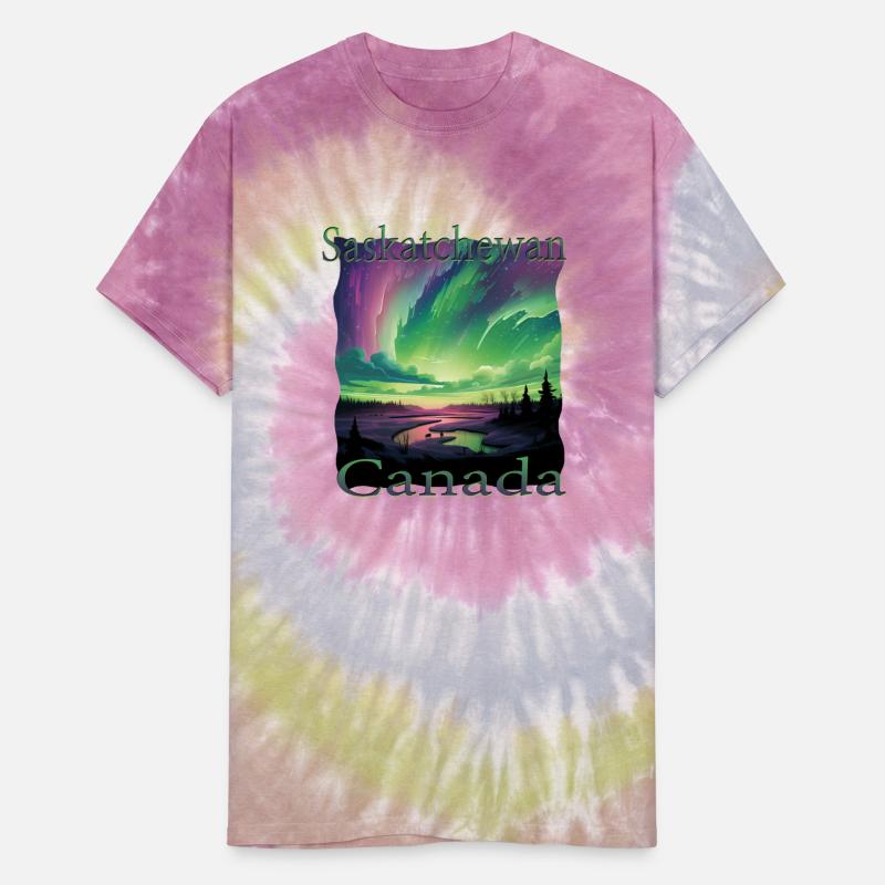 Saskatchewan Northern Lights in grunge style