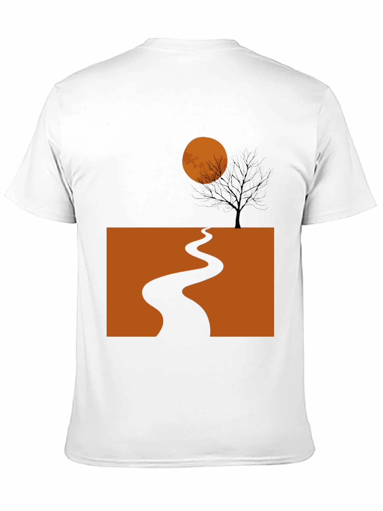 Halloween T-Shirt: Spooky Path and Moon Graphic Tee