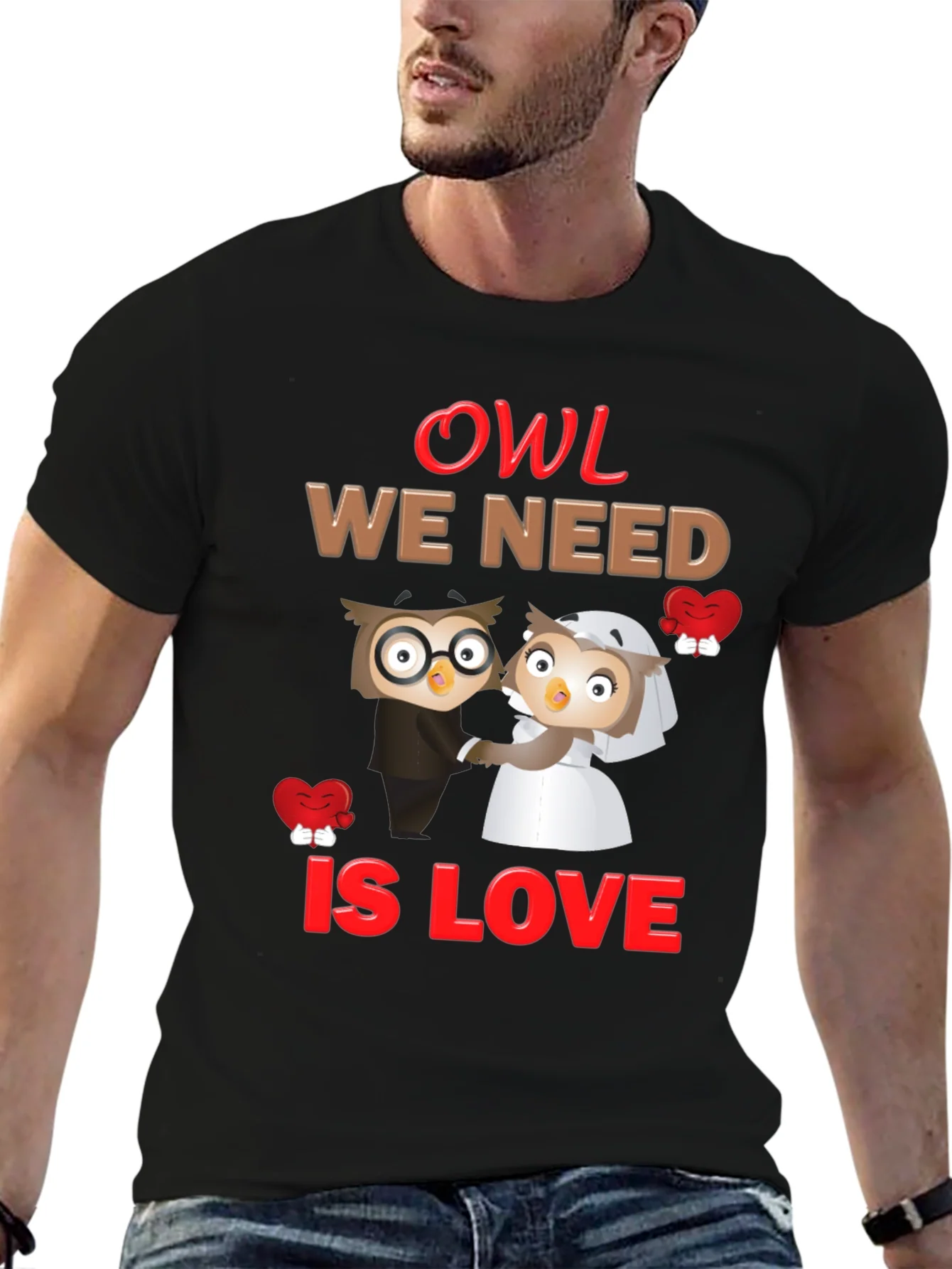 Owl We Need Is Love Graphic T-Shirt