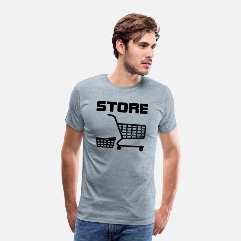 Shopping cart and basket with text store