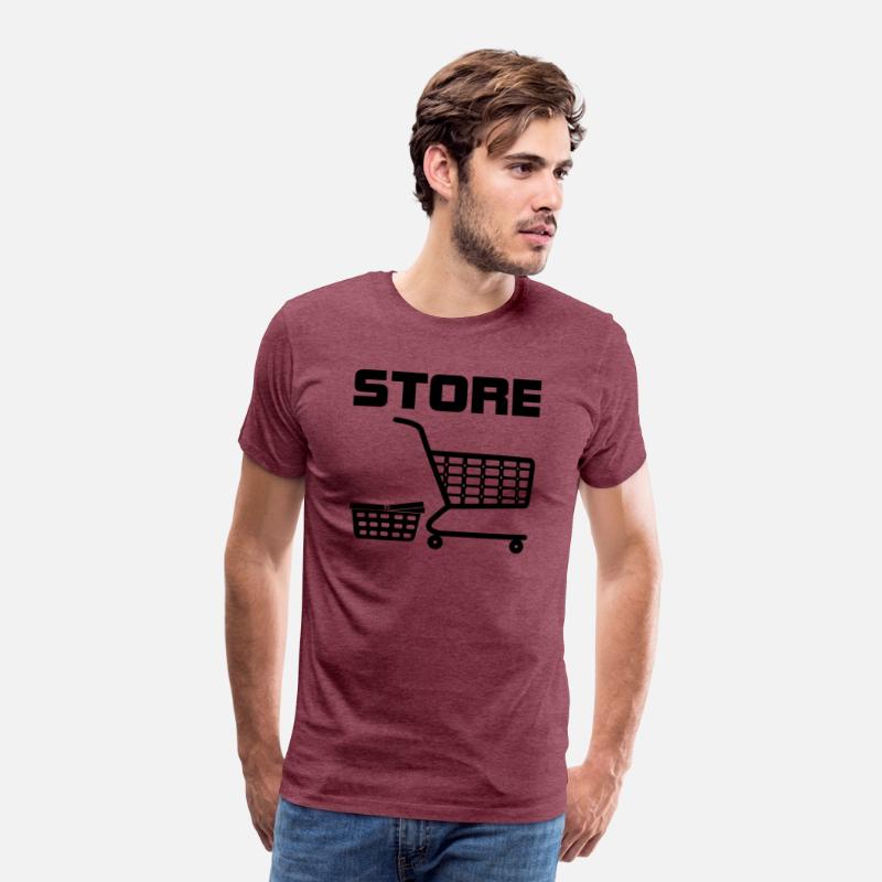Shopping cart and basket with text store