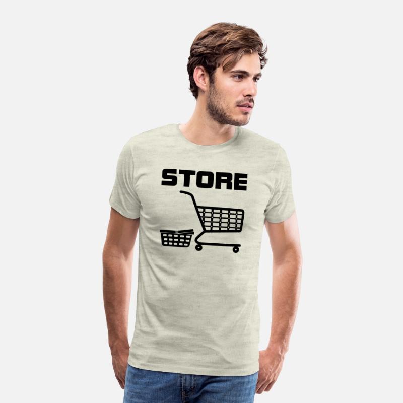 Shopping cart and basket with text store