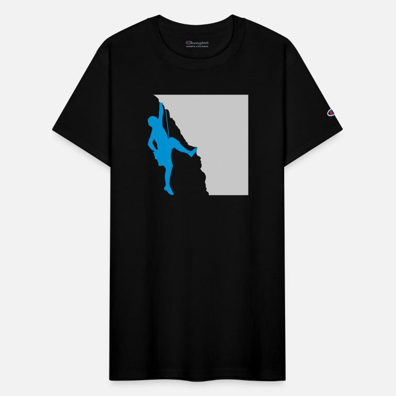 Silhouette rock climbing mountaineering