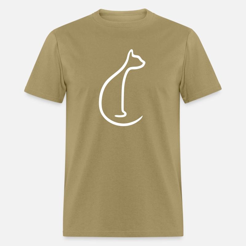 Sitting Cat Beauty Line Silhouette Shadow Outline