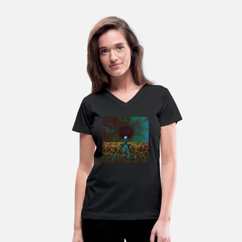 Skeleton And Sunflowers Harvest Eyes Retro Surreal