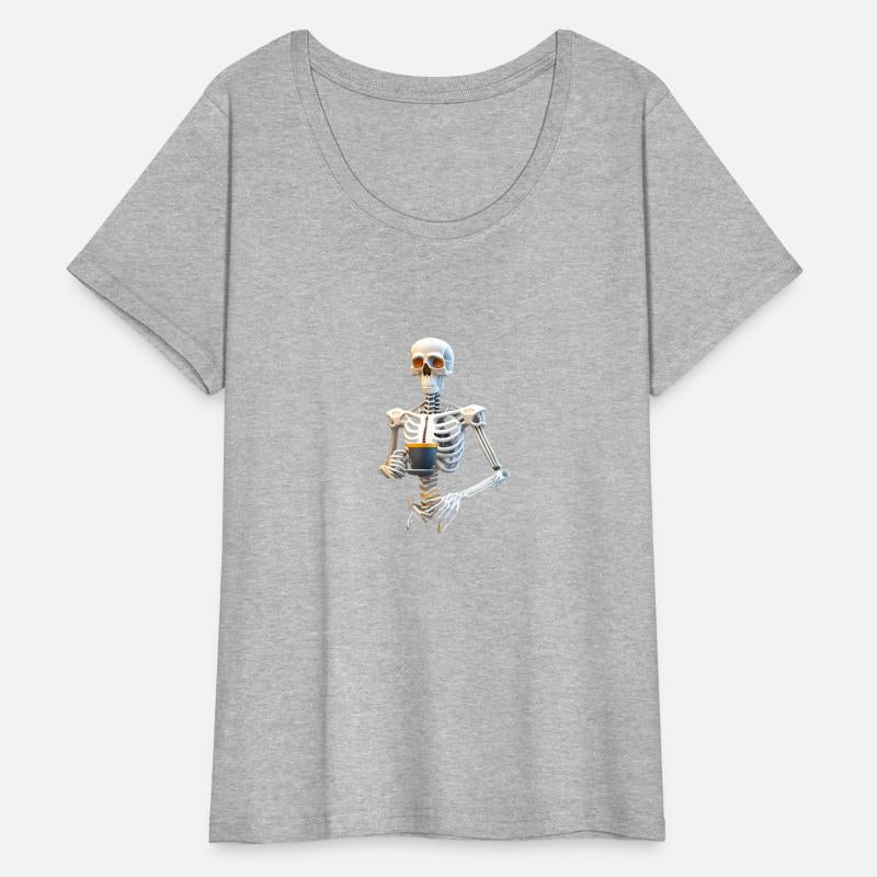 Skeleton drinking coffee 3D design
