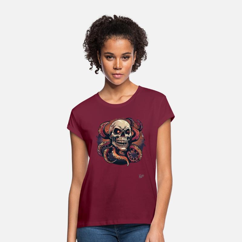 Skull with Tentacles and Glowing Eyes