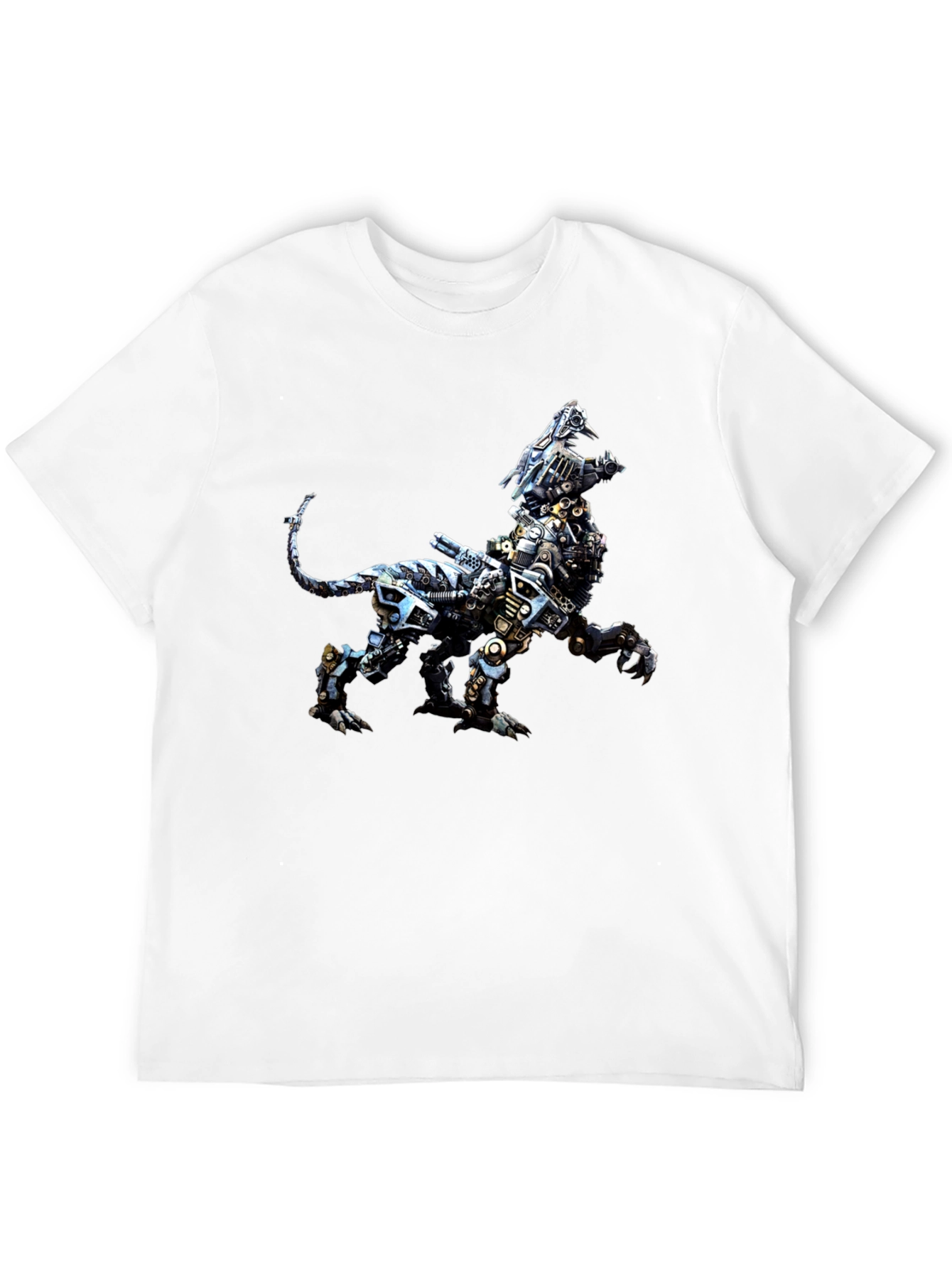 Robotic Lion Graphic Tee - Cool Animal Print Shirt