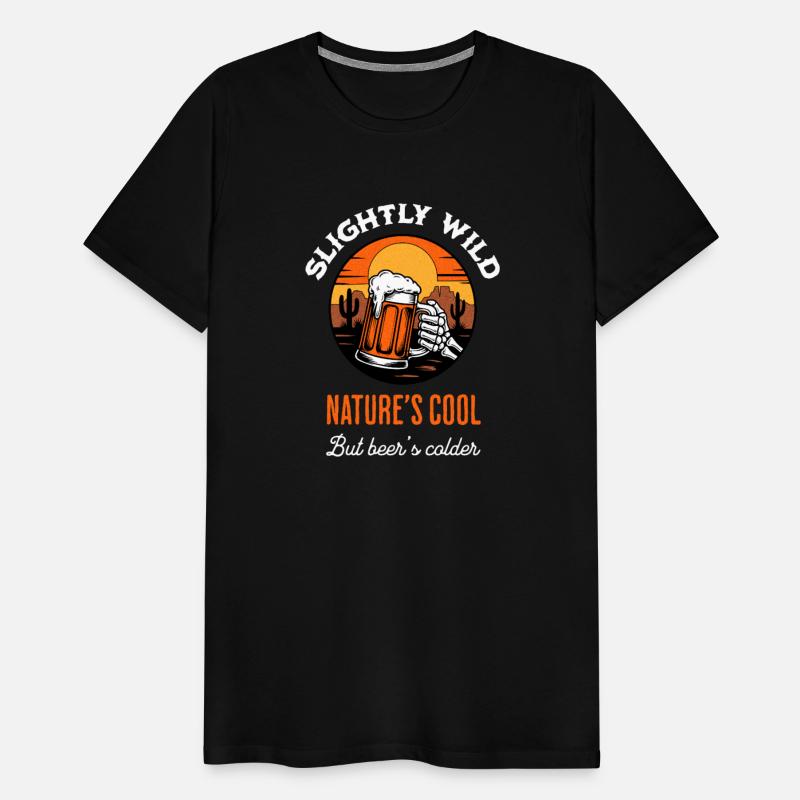 Slightly Wild – Funny Hiking Beer Shirt for Camper