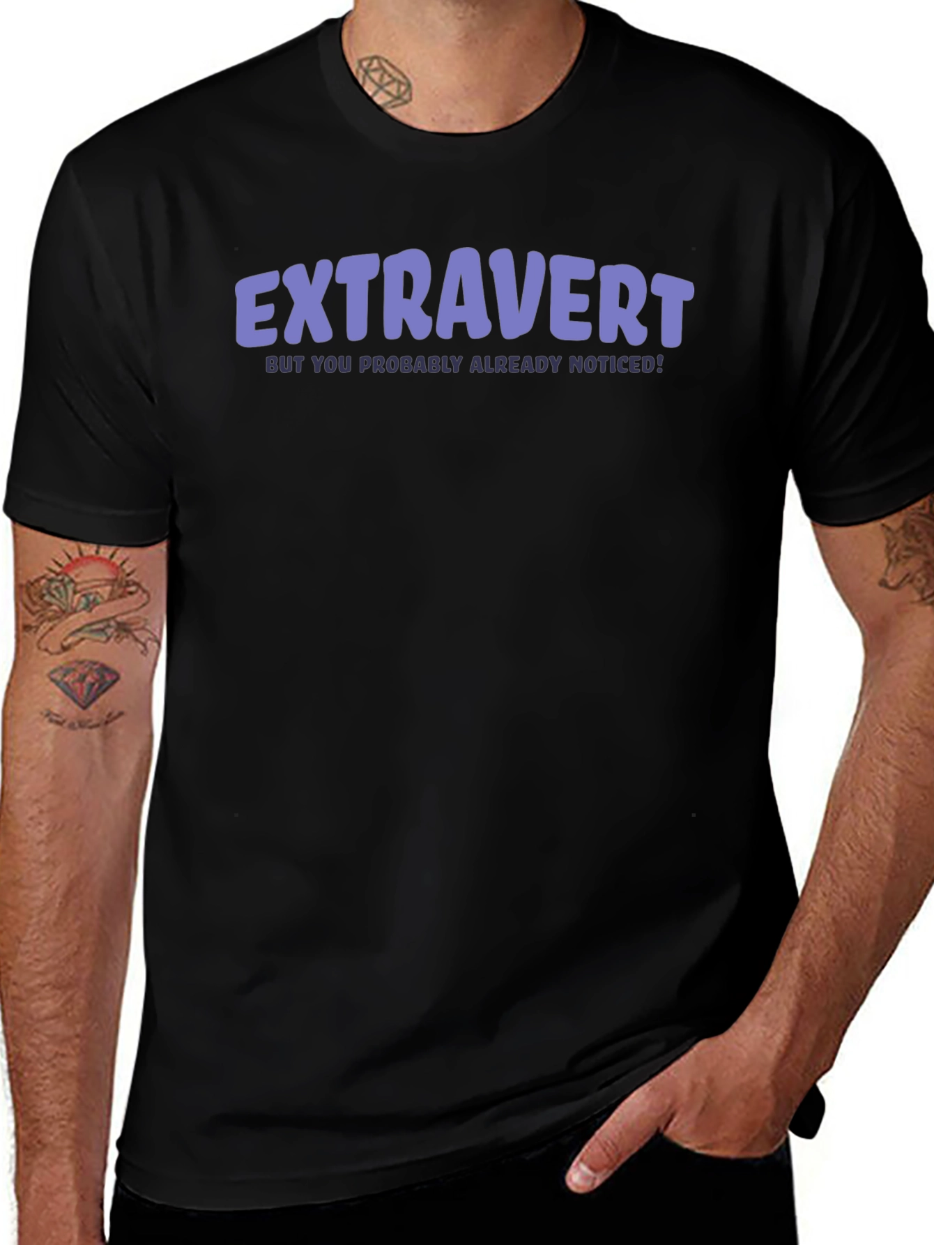 Extravert Statement T-Shirt - Bold & Playful Design