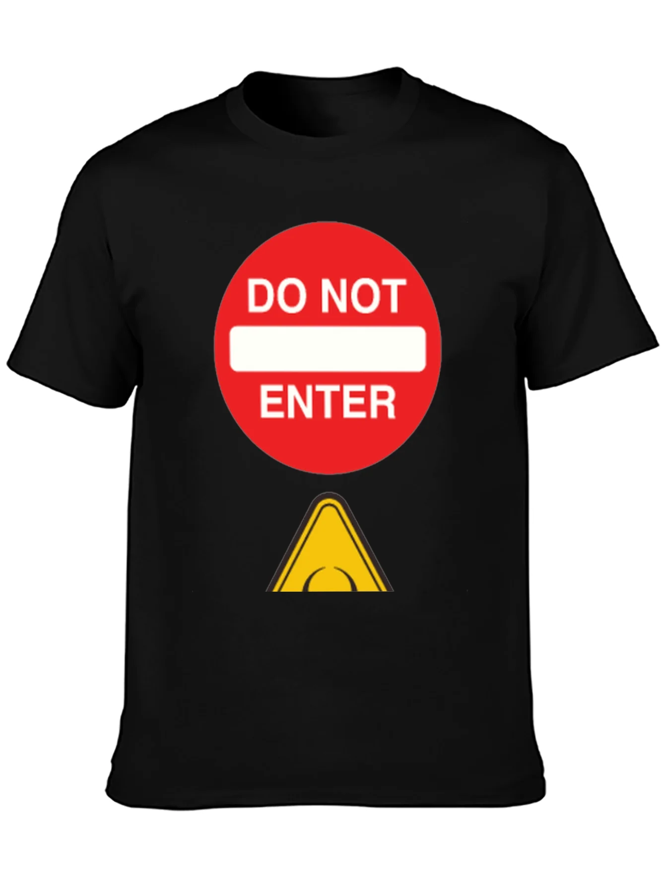 Do Not Enter Graphic Tee - Black Cotton T-Shirt