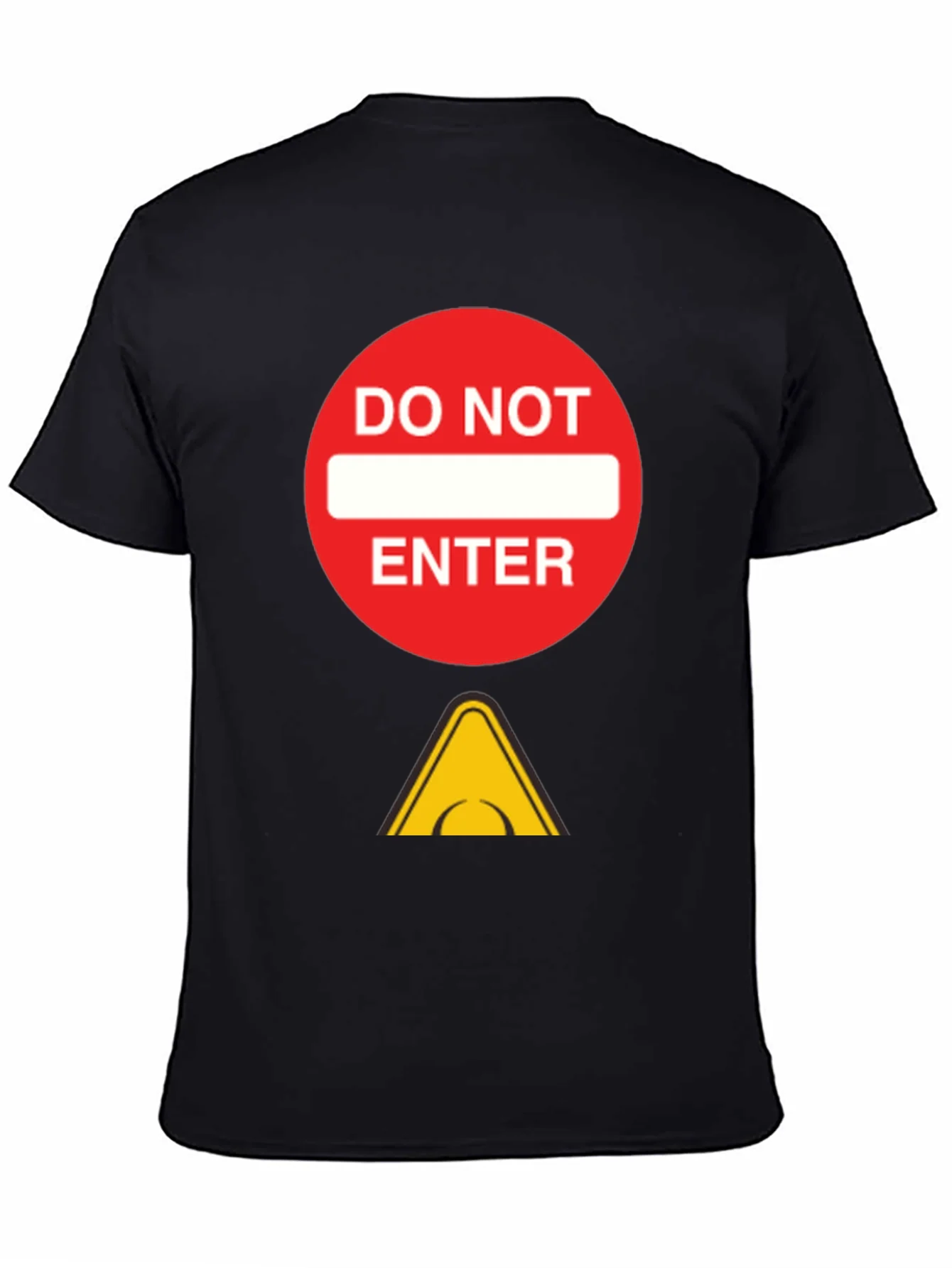 Do Not Enter Graphic Tee - Black Cotton T-Shirt