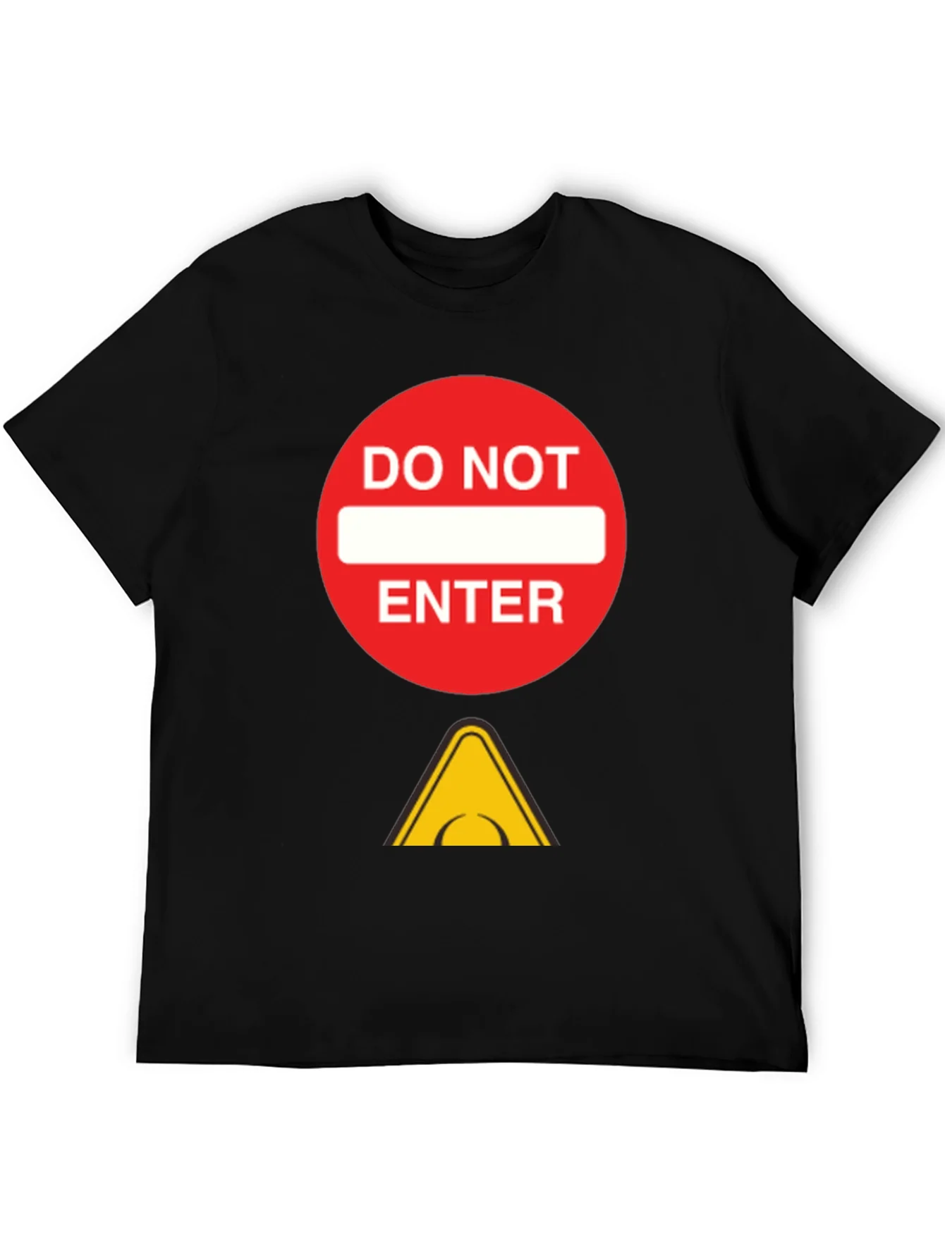 Do Not Enter Graphic Tee - Black Cotton T-Shirt