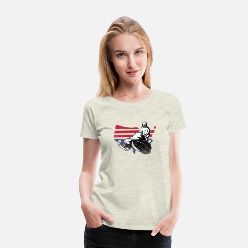 Snowmobile Men USA Flag