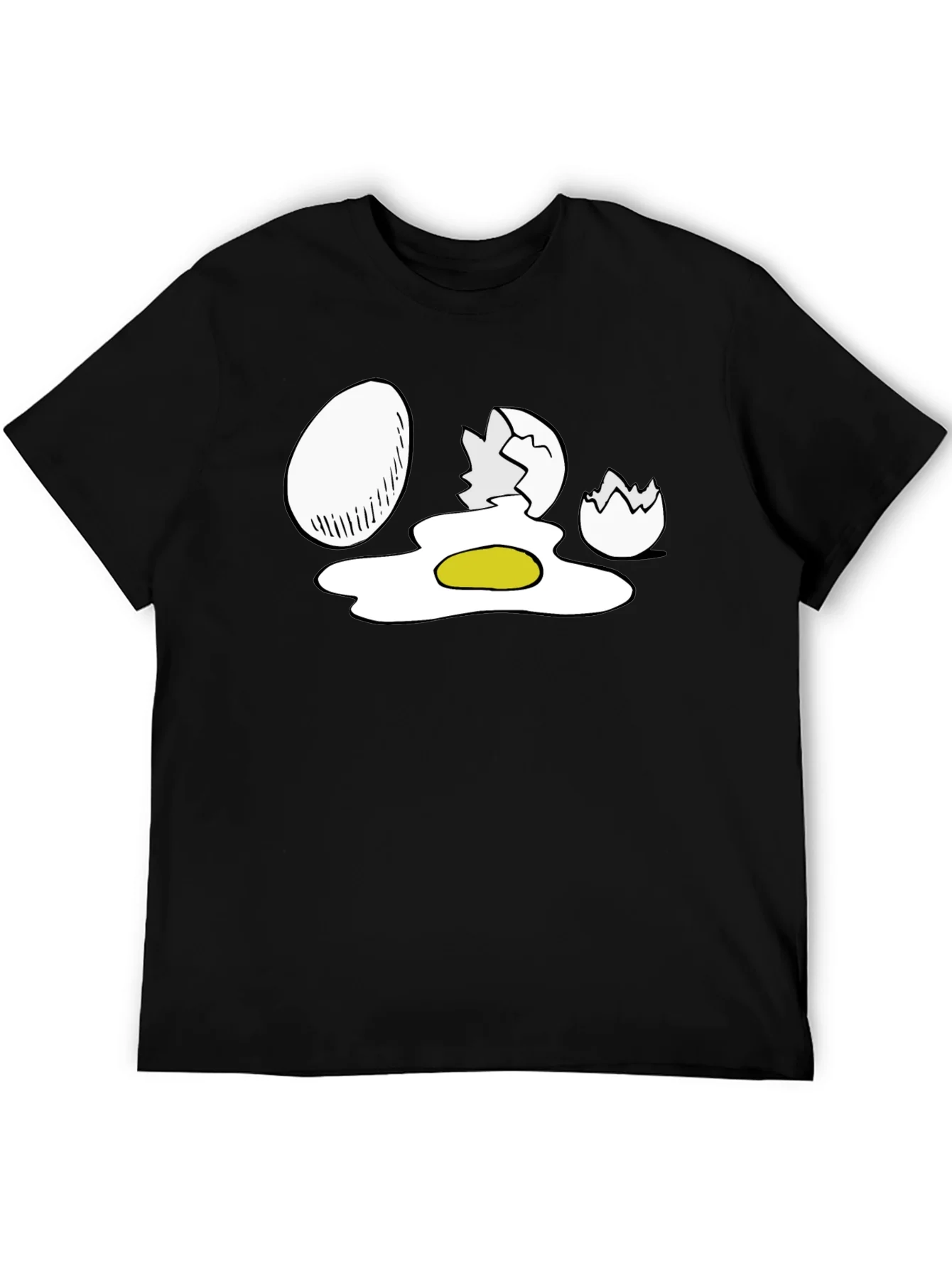 Egg-cellent Black T-Shirt - Funny Egg Cartoon Design