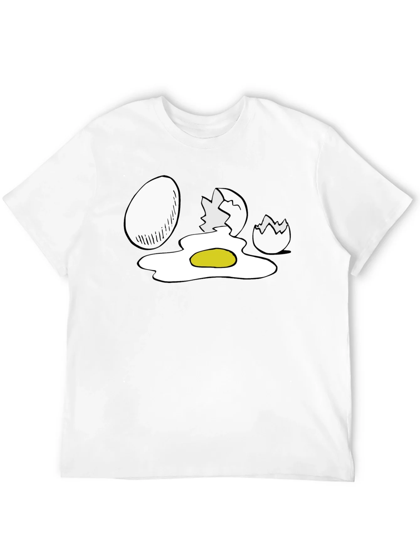 Egg-cellent Black T-Shirt - Funny Egg Cartoon Design