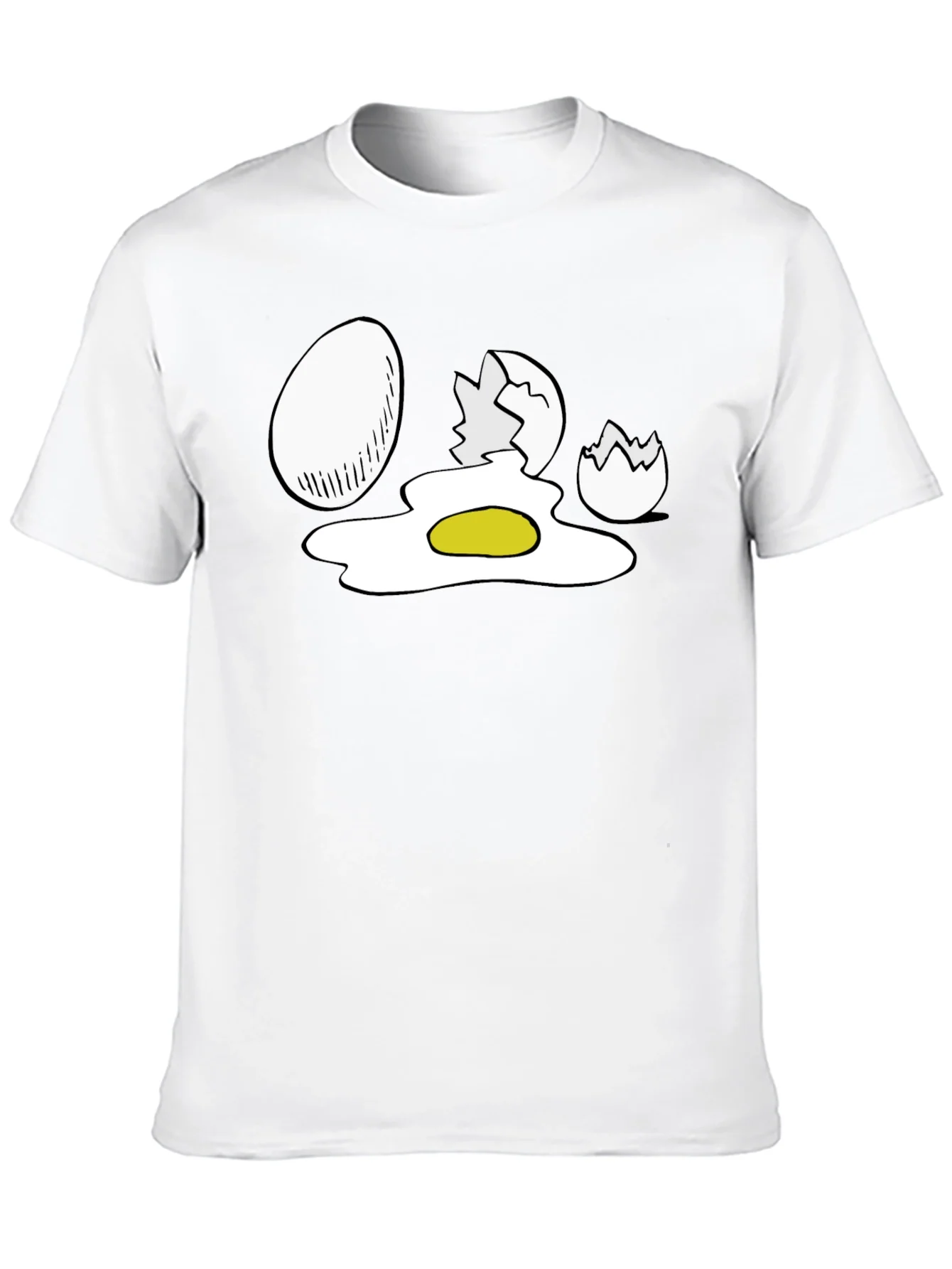 Egg-cellent Black T-Shirt - Funny Egg Cartoon Design