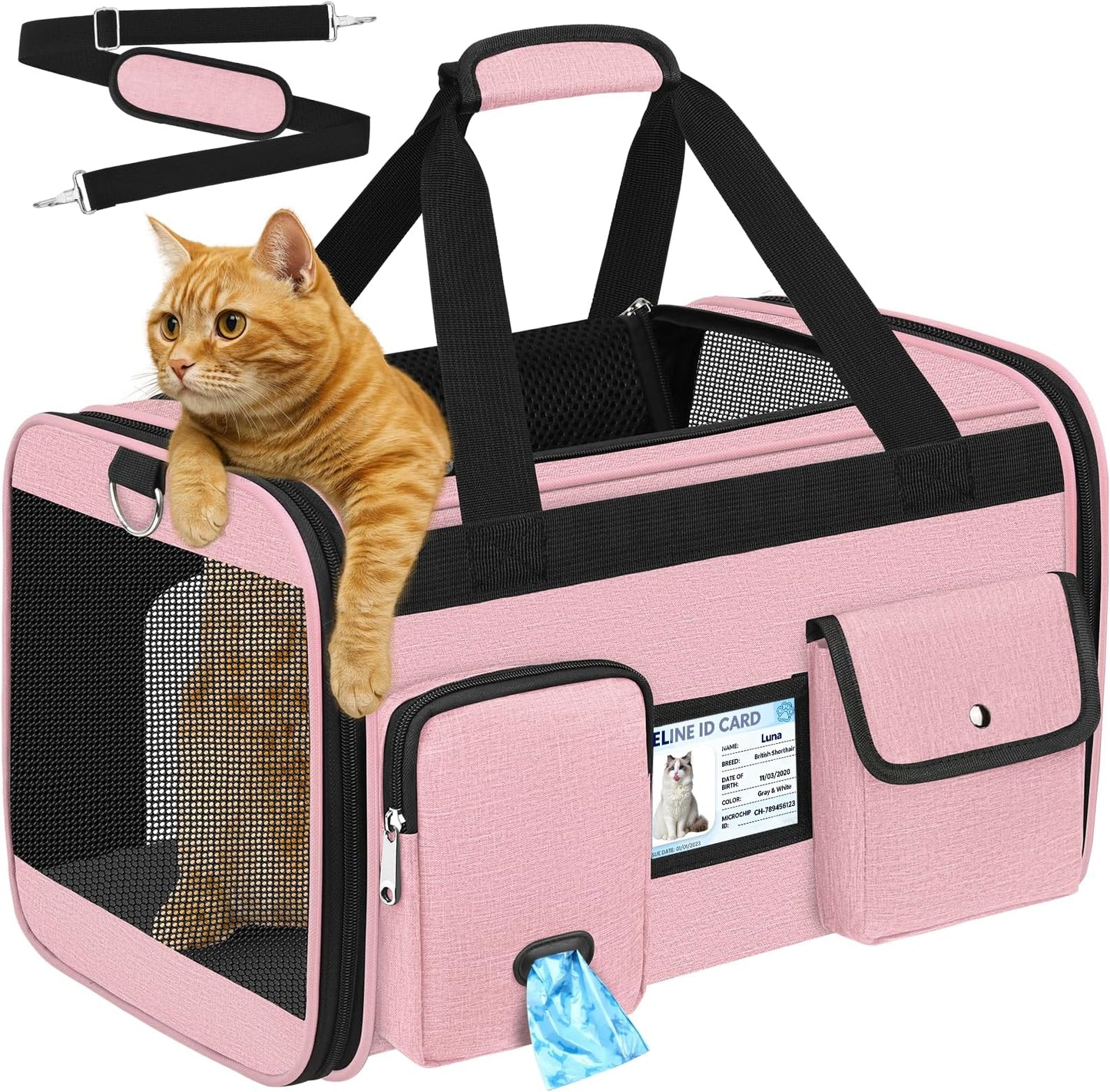 Soft Sided Cat Carrier Airline Approved - Anti-Scr - Top Rated