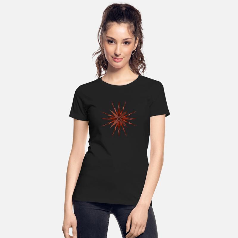 sparkling and radiant rust red star