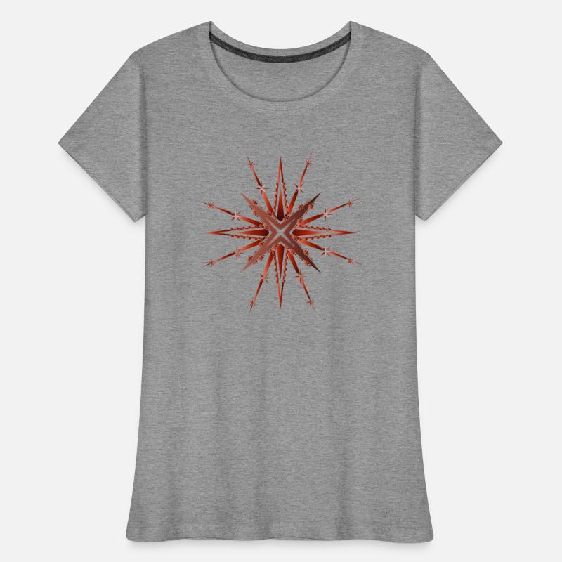 sparkling and radiant rust red star