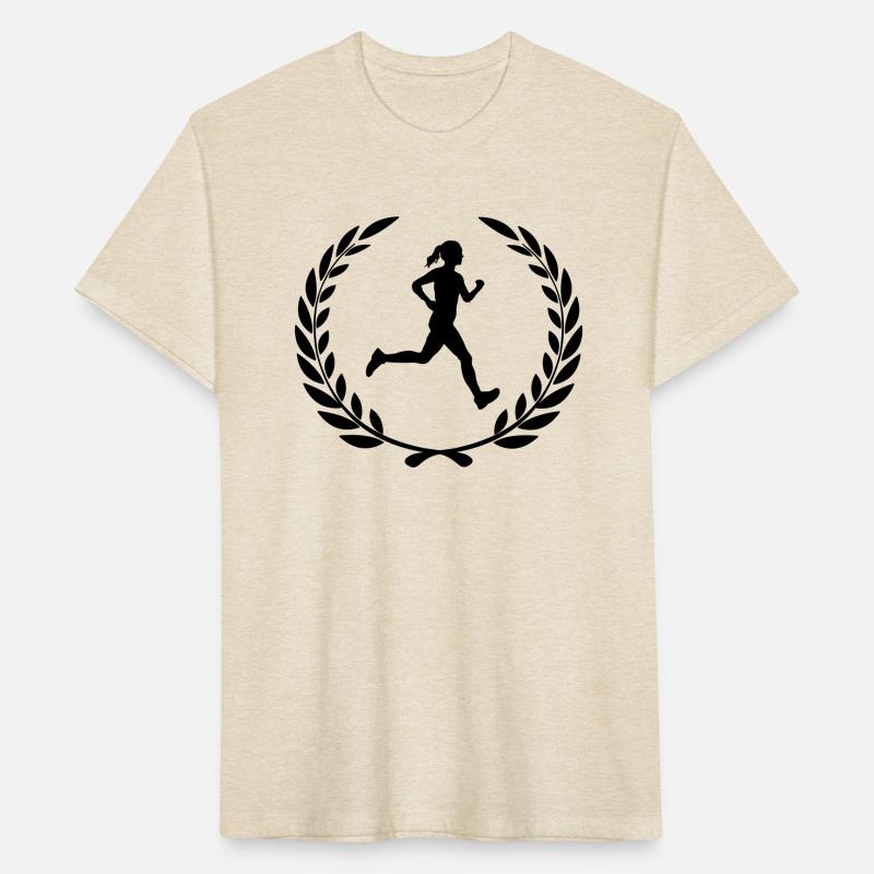 Sports prize laurel wreath heart runner