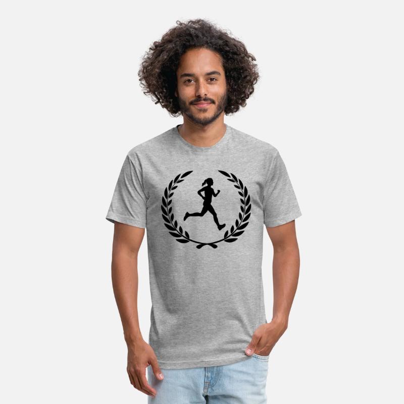Sports prize laurel wreath heart runner