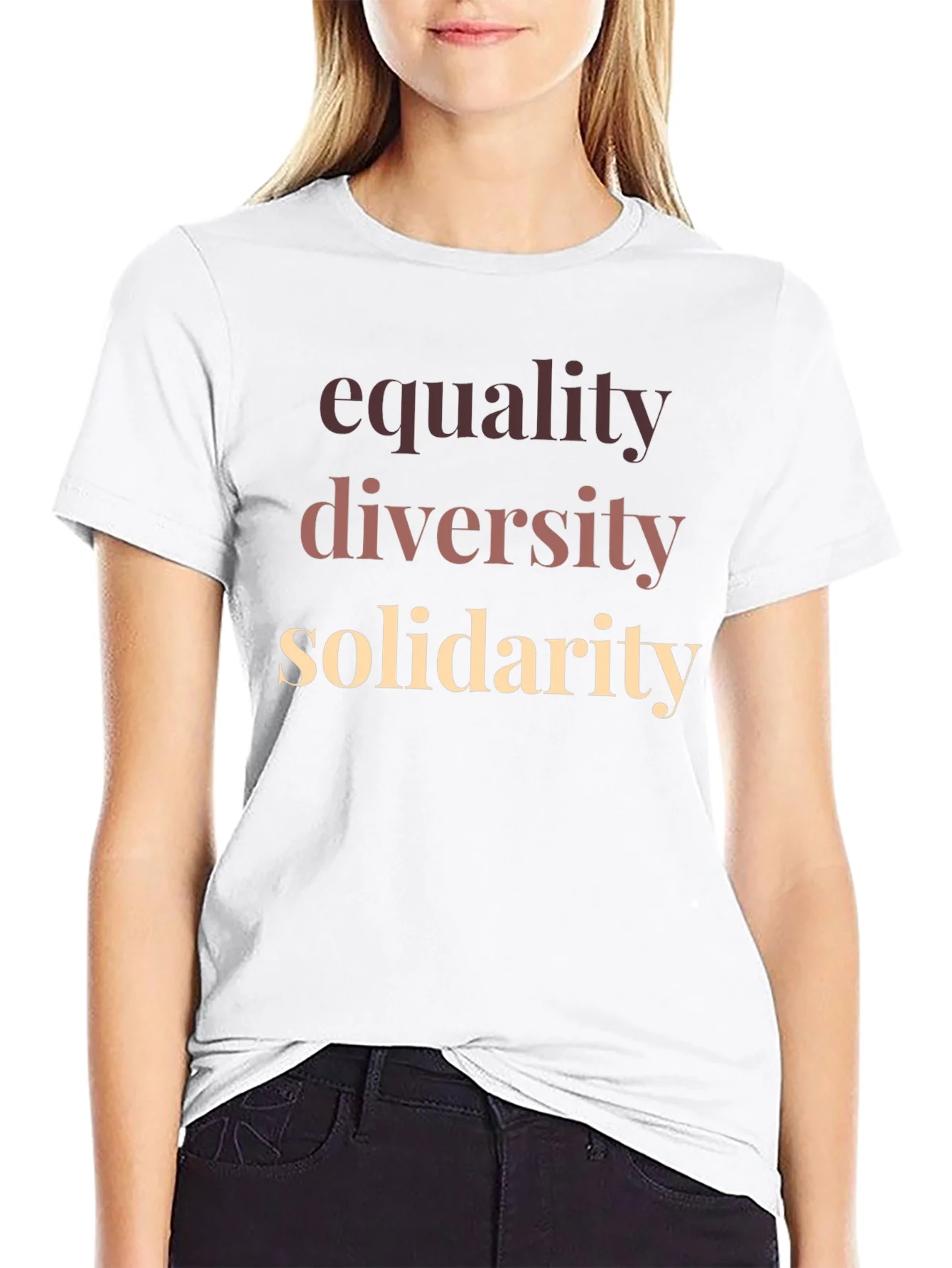 Equality Diversity Solidarity Graphic T-Shirt