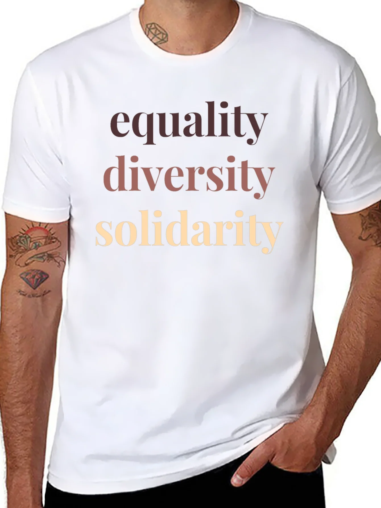 Equality Diversity Solidarity Graphic T-Shirt
