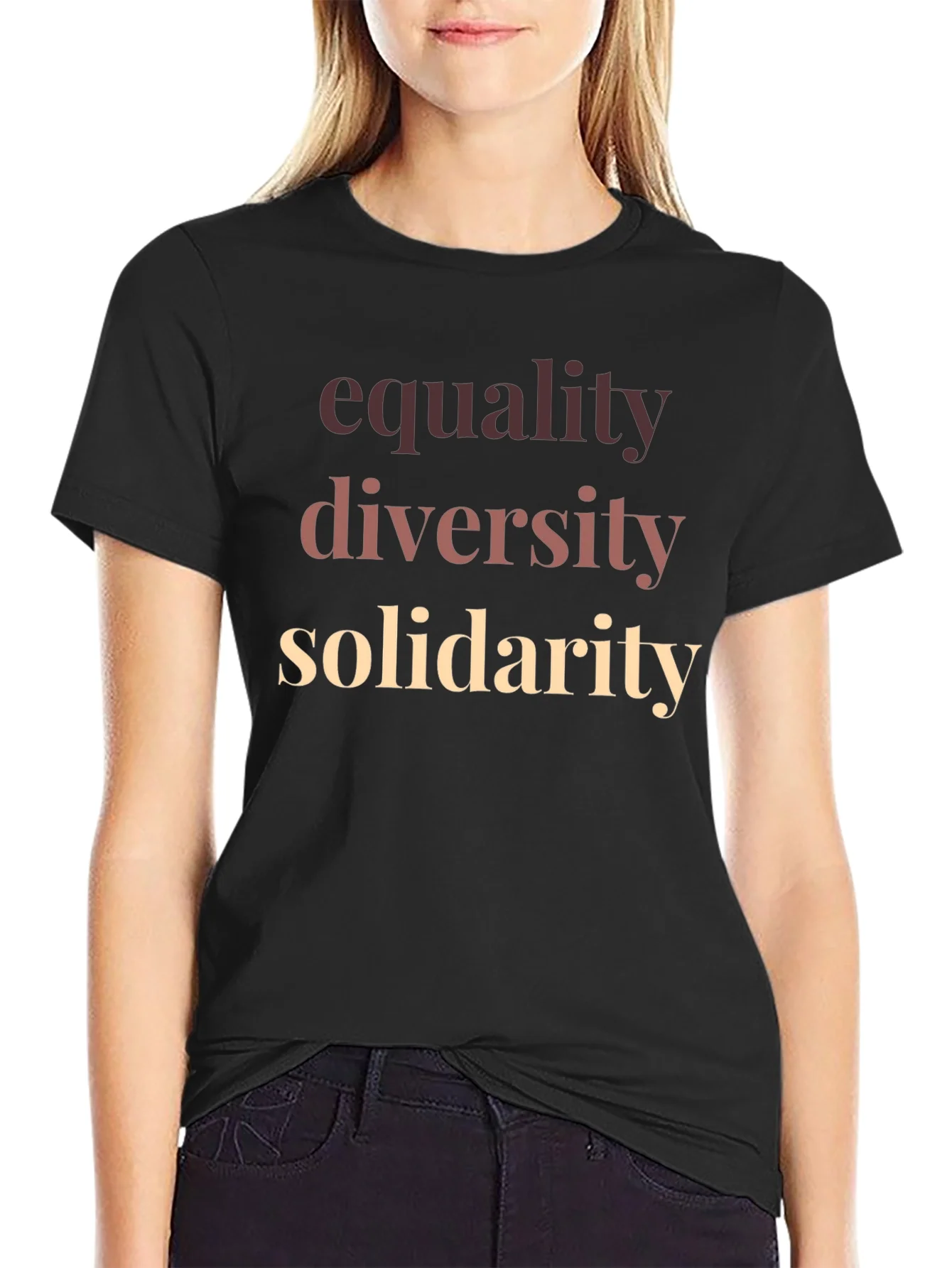 Equality Diversity Solidarity Graphic T-Shirt