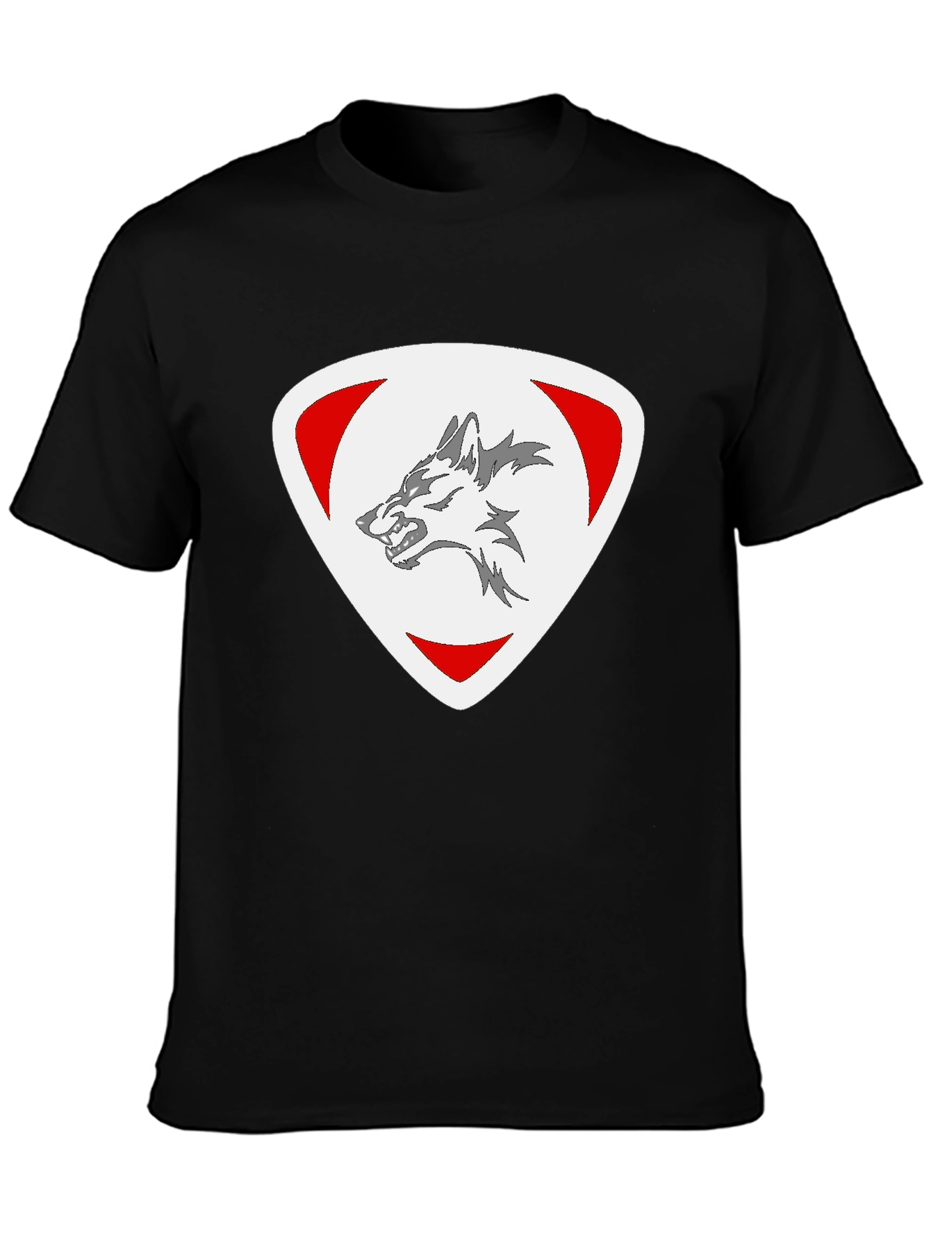 Wolf Emblem Black T-Shirt - Modern Style
