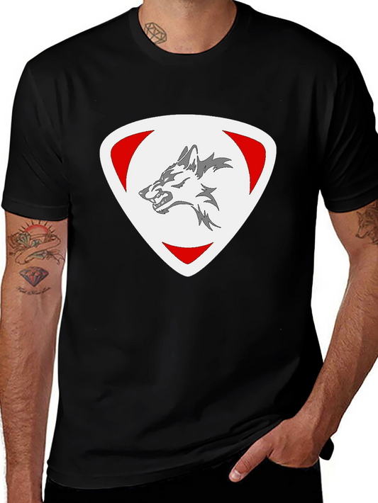 Wolf Emblem Black T-Shirt - Modern Style